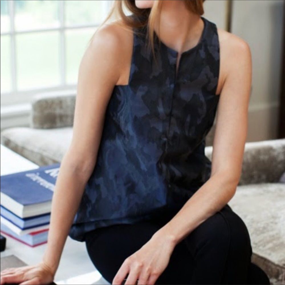 Emerson Fry NY Camouflage A-Line Portia Mod Top